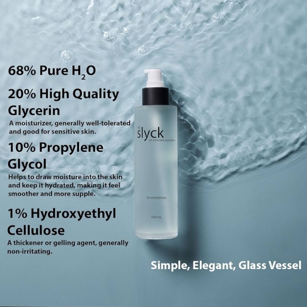 Slyck Water Based Lubricant Premium, Long Lasting, Personal Lube